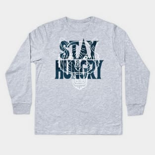 Stay Hungry Armory Navy Sneaker Art Kids Long Sleeve T-Shirt